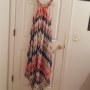 Multi colored free flowing maxi dress